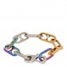 Metal Signature Chain Bracelet Rainbow