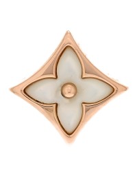 18K Pink Gold Mother of Pearl Color Blossom Star Stud Earring