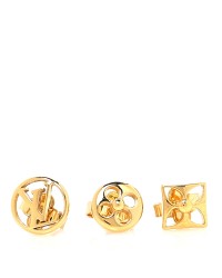 Metal Crazy In Lock Earrings Set Gold