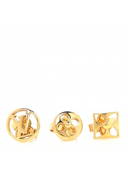 Metal Crazy In Lock Earrings Set Gold