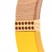Lacquer Wood Crystal Bangle Bracelet Set of 4 Yellow Red