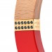 Lacquer Wood Crystal Bangle Bracelet Set of 4 Yellow Red