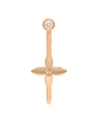 18K Pink Gold Diamond Idylle Blossom Hoop Single Earring