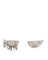 Brass Bionic Earrings Palladium