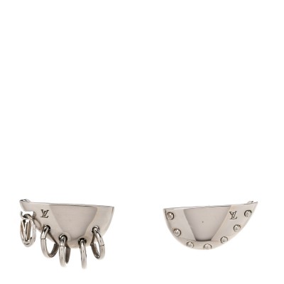 Brass Bionic Earrings Palladium