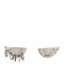 Brass Bionic Earrings Palladium