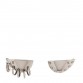 Brass Bionic Earrings Palladium