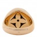 18K Yellow Gold Diamond B Blossom Signet Ring 55 7.25