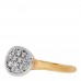 18K Yellow White Gold Diamond Lunaria East West Ring 54 7
