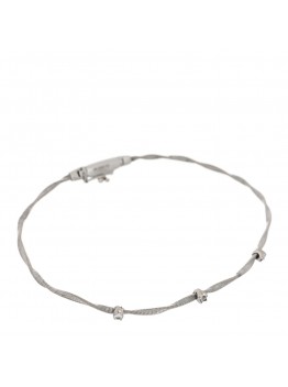 18K White Gold Diamond Marrakech Twisted Coil Bracelet