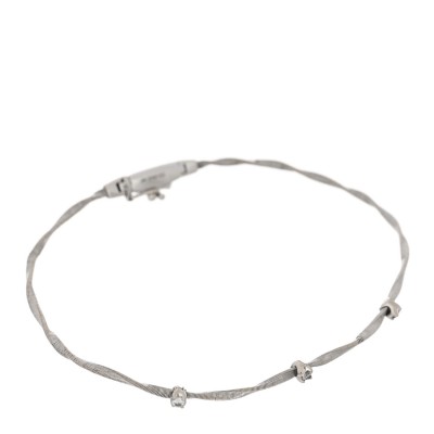 18K White Gold Diamond Marrakech Twisted Coil Bracelet