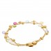 18K Yellow Gold Multi Gemstone Paradise Double Strand Bracelet