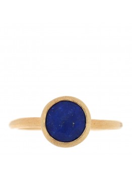 18K Yellow Gold Lapis Lazuli Jaipur Stackable Ring 53 6.25