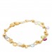 18K Yellow Gold Multi Gemstone Paradise Double Strand Bracelet