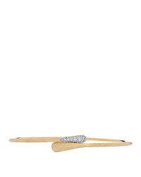 18K Yellow White Gold Diamond Lucia Bangle Bracelet