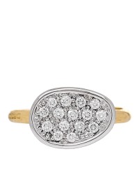 18K Yellow White Gold Diamond Lunaria East West Ring 54 7