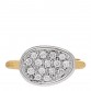 18K Yellow White Gold Diamond Lunaria East West Ring 54 7
