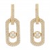 18K Yellow Gold Diamond XL So Move Pave Pendant Earrings