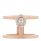 18K Pink Gold Diamond Glamazone 2 Row Ring 49 5