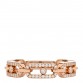 18K Rose Gold Diamond Move Multi Link Band Ring 54 7