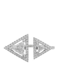18K White Gold Diamond Thea Toi Moi Ring 50 5.5