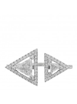 18K White Gold Diamond Thea Toi Moi Ring 50 5.5