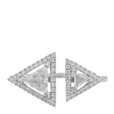 18K White Gold Diamond Thea Toi Moi Ring 50 5.5