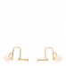 18K Yellow Gold Akoya Cultured Pearl 6.5-7mm Leaf Screw-Back Earrings