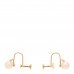 18K Yellow Gold Akoya Cultured Pearl 6.5-7mm Leaf Screw-Back Earrings