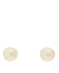 18K White Gold Akoya Cultured Pearl 8-8.5mm Stud Earrings
