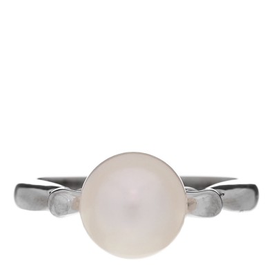 Platinum Akoya Cultured Pearl 8mm Ring 51 5.75