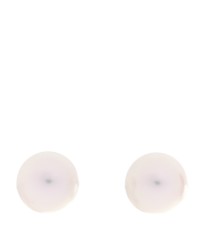 18K White Gold Akoya Cultured Pearl 8-8.5mm Stud Earrings