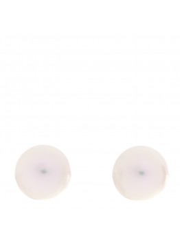 18K White Gold Akoya Cultured Pearl 8-8.5mm Stud Earrings