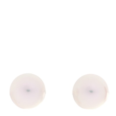 18K White Gold Akoya Cultured Pearl 8-8.5mm Stud Earrings