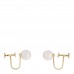 18K Yellow Gold Akoya Cultured Pearl 7-7.5mm Screw Back Earrings