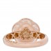 18K Rose Gold Diamond Rock Crystal Bon Ton Ring 55 7.25