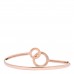 18K Rose Gold Diamond Possession Toi & Moi Bypass Bangle Bracelet