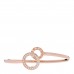 18K Rose Gold Diamond Possession Toi & Moi Bypass Bangle Bracelet