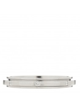 18K White Gold Diamond Small Possession Band Ring 51 5.75