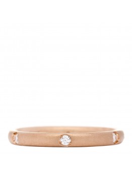 18K Rose Gold Diamond Lucciole Band Ring 53 6.25