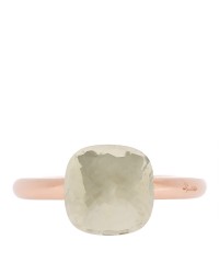 18K Rose Gold White Topaz Nudo Ring 49 4.75