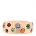 18K Rose Gold Medium Multi Gemstone Iconica Band Ring 51 5.75
