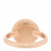 18K Rose Gold Black Diamond Round Sabbia Ring 51 5.75