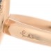 18K Rose Gold Black Diamond Round Sabbia Ring 51 5.75