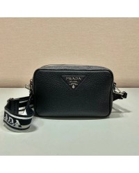 Pra Bag With Shoulder Strap Black For Women, Women’s Bags 8.6in/22cm 1BH082_2DKV_F0002_V_3OM