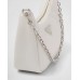 Padded nappa-leather PP Re-Edition shoulder bag – White
