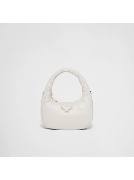 PP Soft padded nappa leather mini-bag – White