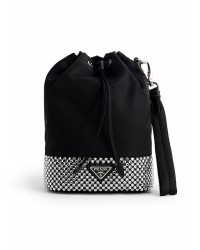 PP Bucket Re-Nylon Bag with Artificial Crystals