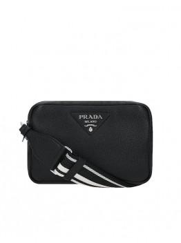 PP Leather Bag with Shoulder Strap in Black