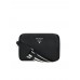 PP Leather Bag with Shoulder Strap in Black